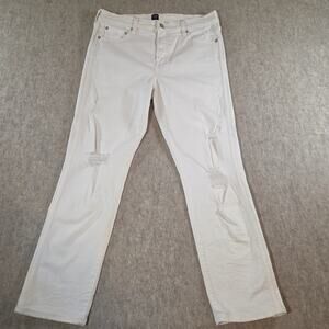 GAP DENIM WHITE REGULAR SLIM STRAIGHT JEANS SIZE 12/31